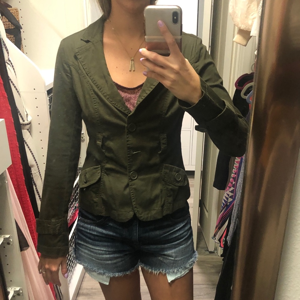 Hunter green size small forever 21 jacket/ blazer/ utility jacket